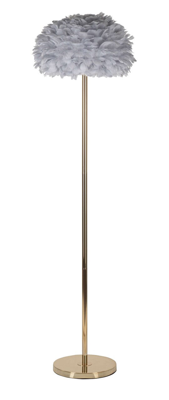 Lampadar Feathers Slim, Mauro Ferretti, 1 x E27, 40W, 43x170 cm, fier, gri/auriu - imagine 7